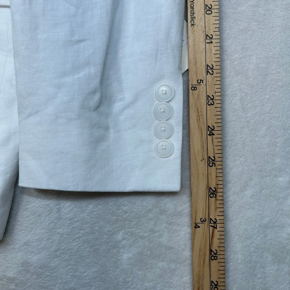 Bar III Linen Suit Jacket Mens 38L White Slim Fit Summer Coastal Sport Coat $360